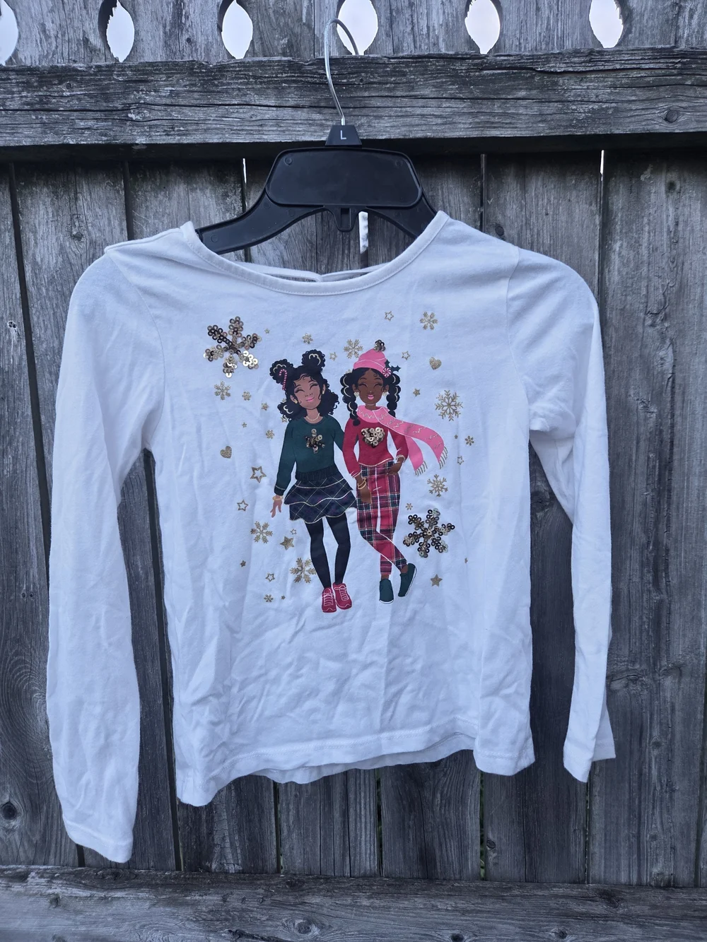Children's Place White Long-Sleeve Holiday Graphic Tee